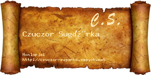 Czuczor Sugárka névjegykártya